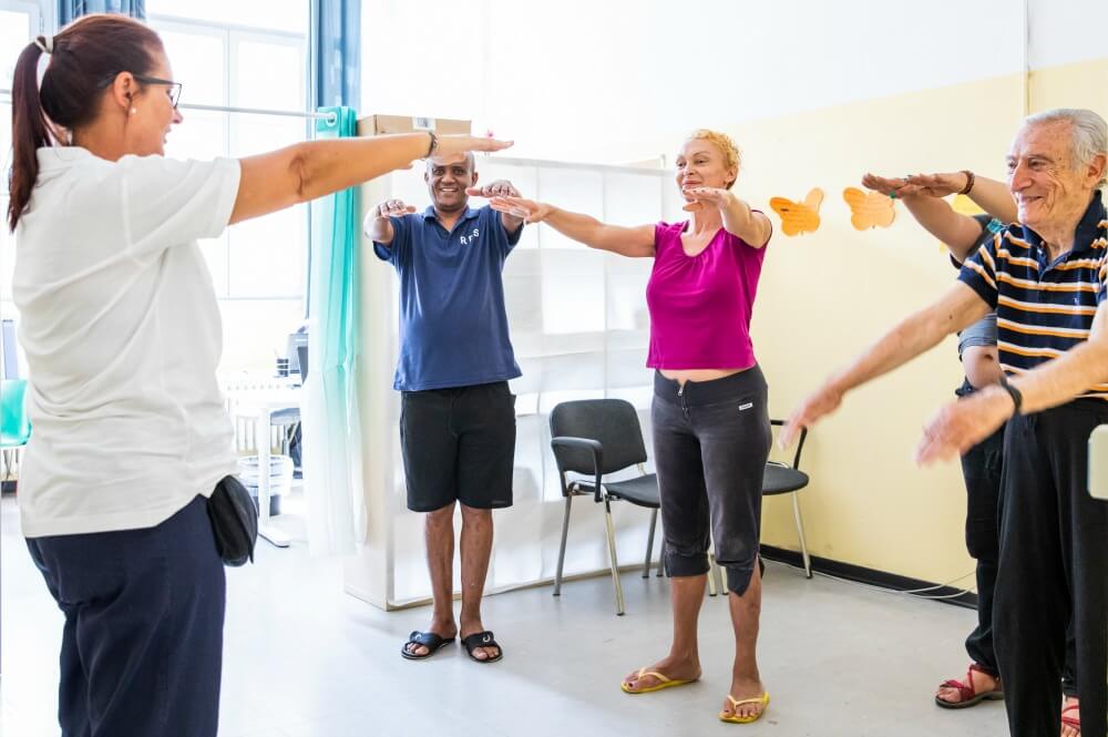 Ginnastica dolce per gli ospiti del Reparto